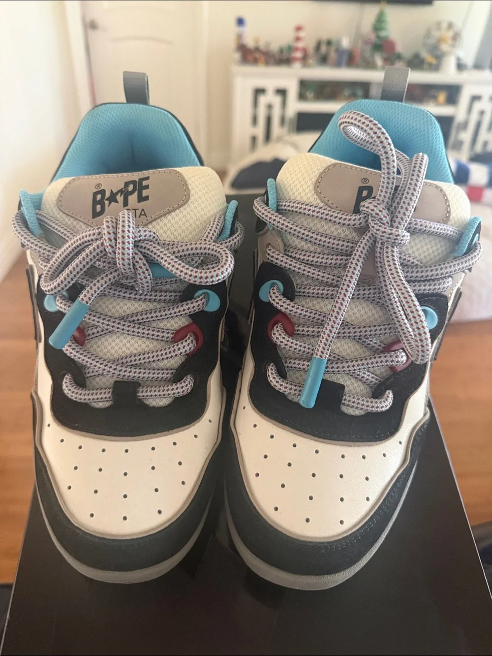 BAPE Athletic Sneakers - Black White Blue